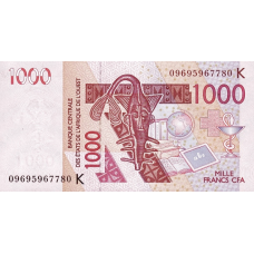 P715Kh Senegal - 1000 Francs Year 2009